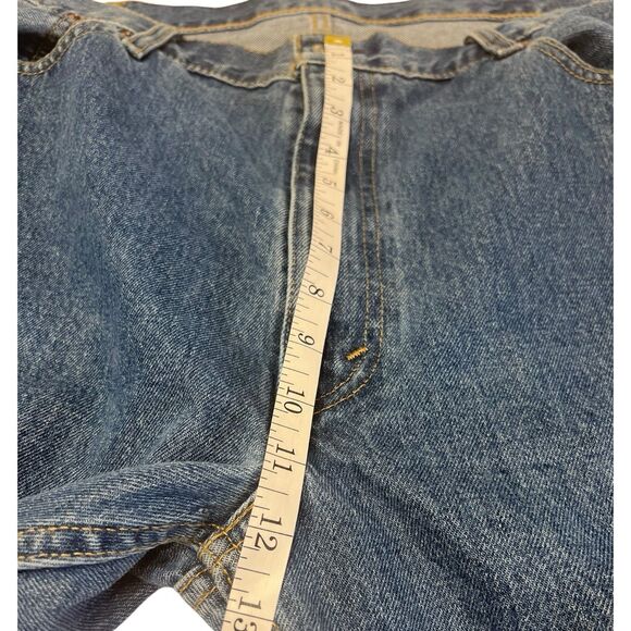 Levi’s 505 Men’s Regular Fit Straight Jeans Blue Denim W44 L32 Fall Layering - Picture 6 of 13